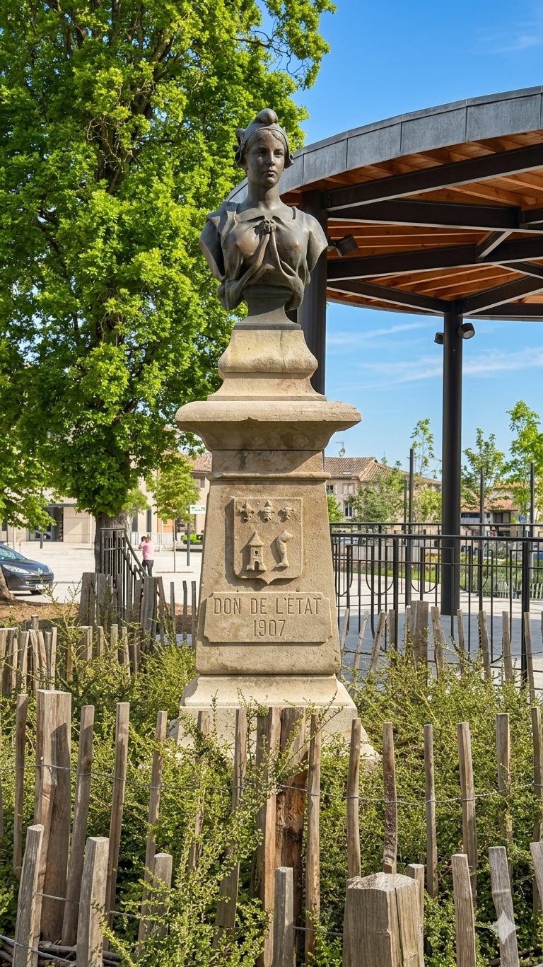 Buste de la République à Caussade, symbole républicain