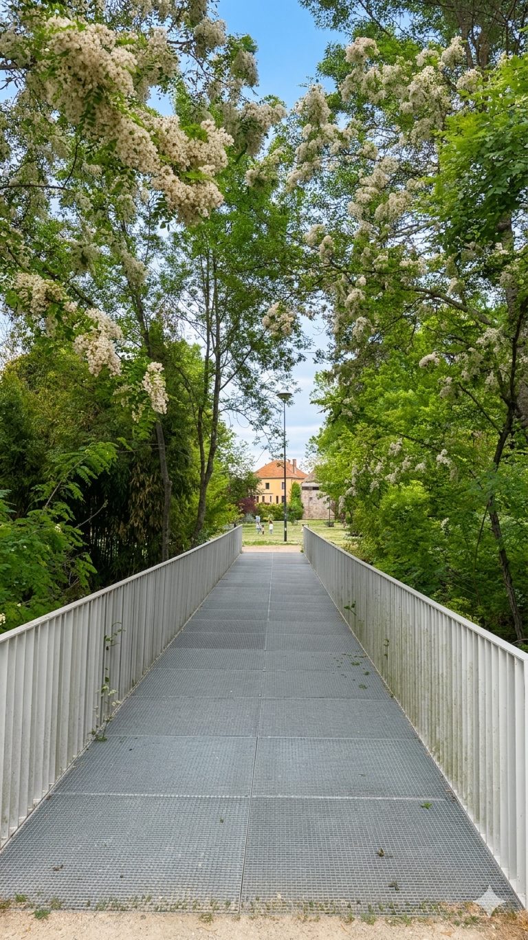 Entrée du Parc de la Pradasque côté gare, à Caussade