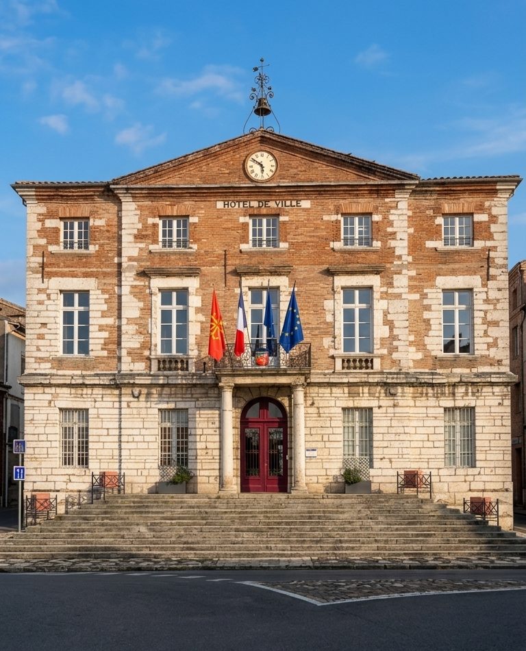Hôtel de Ville de Caussade, bâtiment civique au cœur de la cité